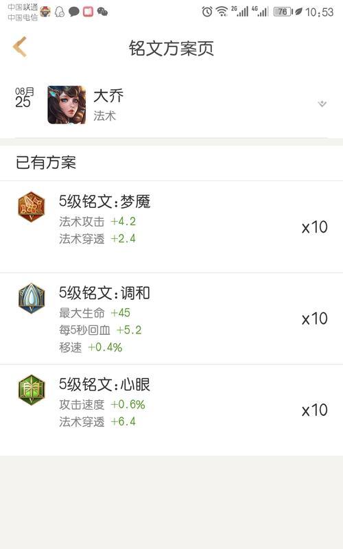 铭文攻略（萌妃大乔的最佳出装与铭文选择，助你成为团队核心输出）