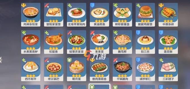 原神全食谱攻略（品味大陆的独特风味，成为最强饕餮冒险家！）